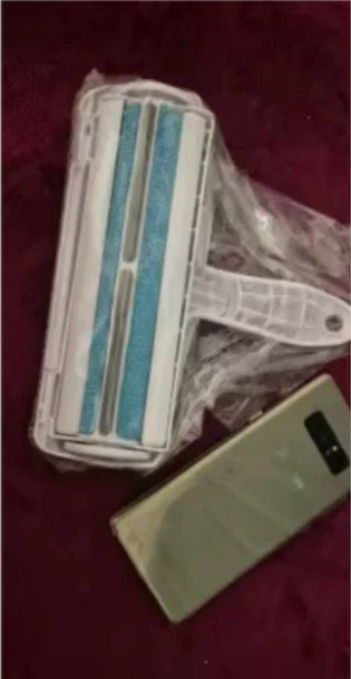Foto real del rodillo de un comprador