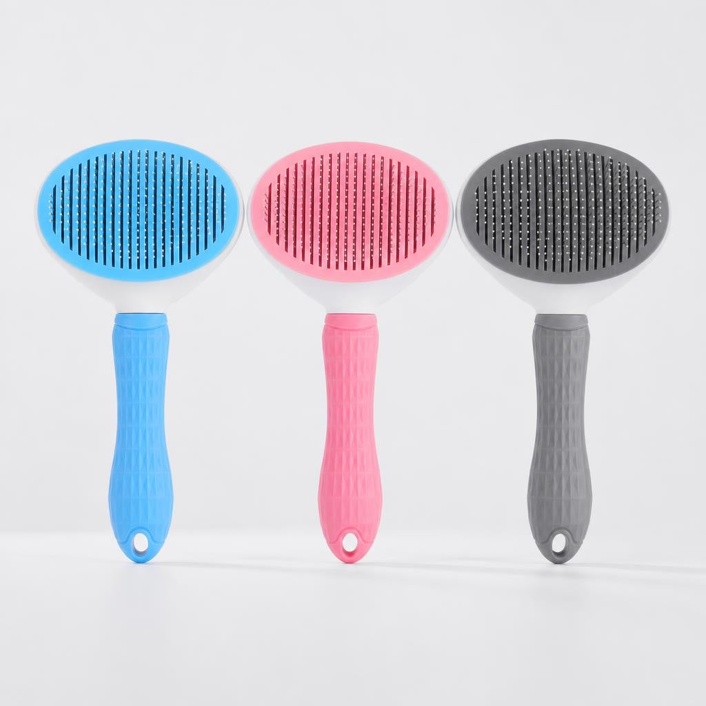 Sulvaro · Cepillo autolimpiable en azul, rosa y gris